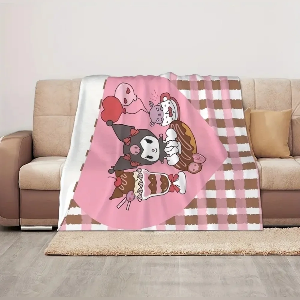 NEW! Sanrio Kuromi Cute Character Pink Heart Blanket 40*50 Inch NEW!